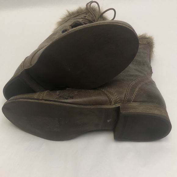 Steve Madden Minkee Boots Leather Fur Boots  New - Picture 7 of 10